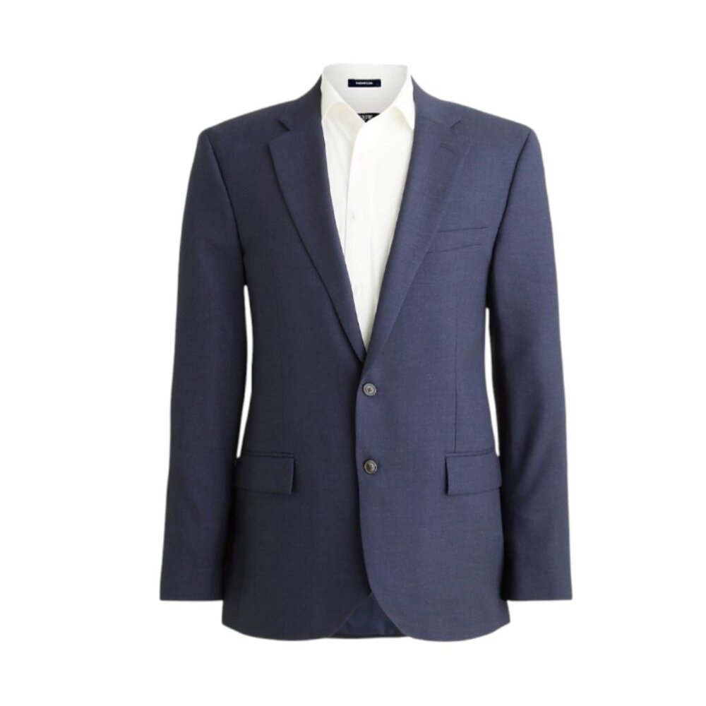 NWT Thompson Worsted Wool Blazer Sport Coat Suit Jacket Mens 38 S Blue G1730 NEW